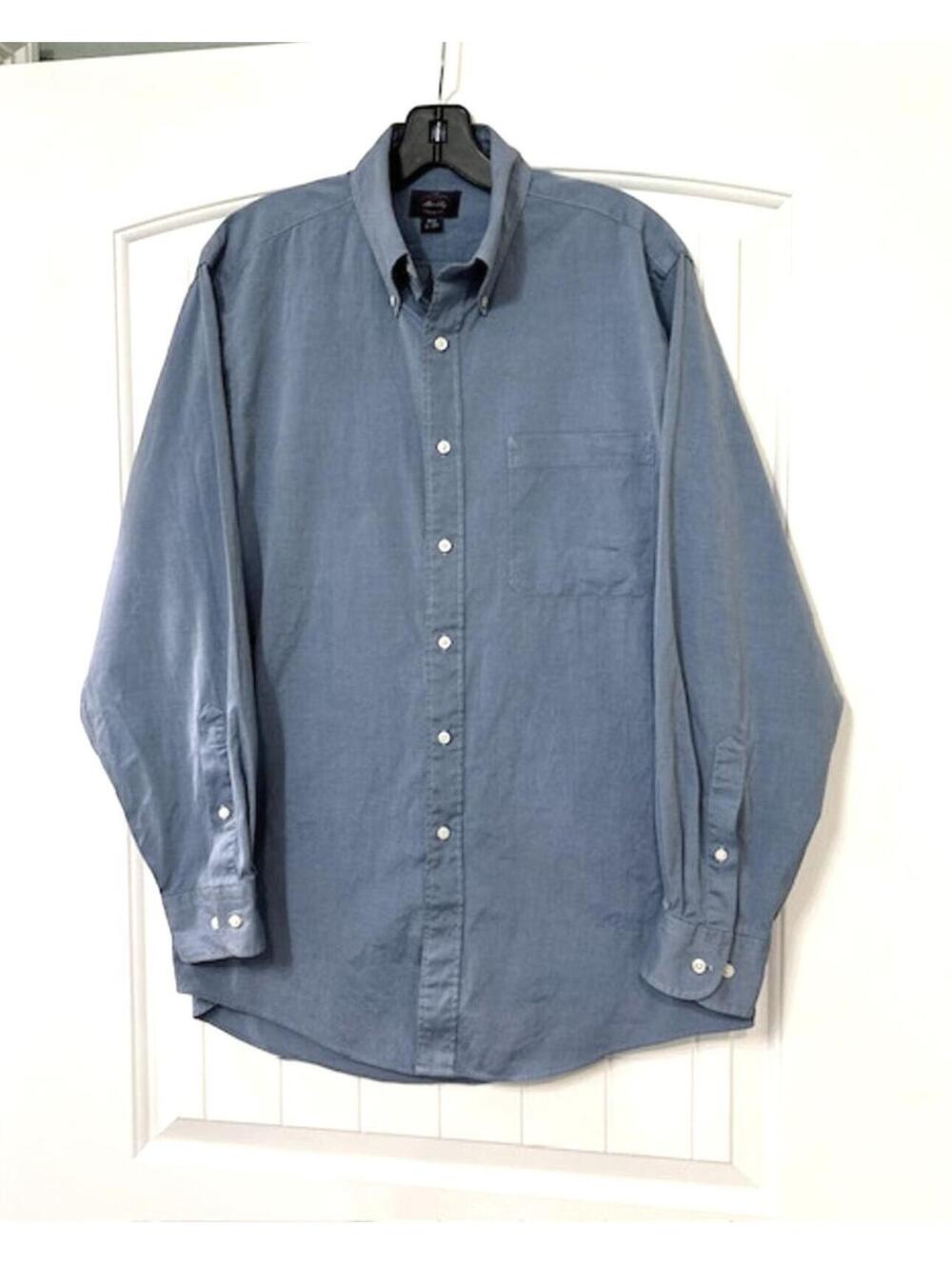 Allen Solly Essex Pinpoint Classic Medium Blue Dress Shirt 15.5 32/33